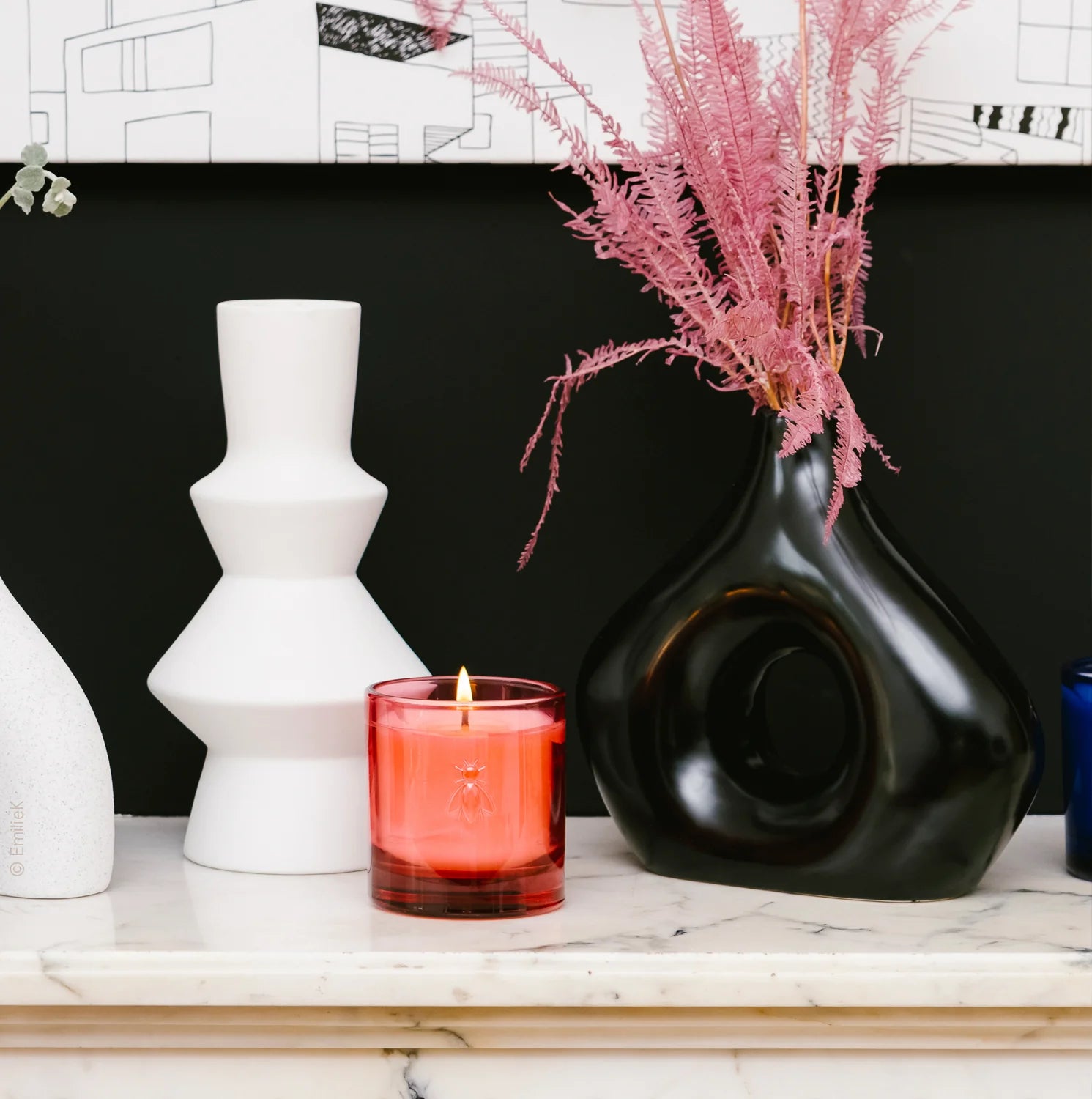 Cherry Blossom Bee Candle