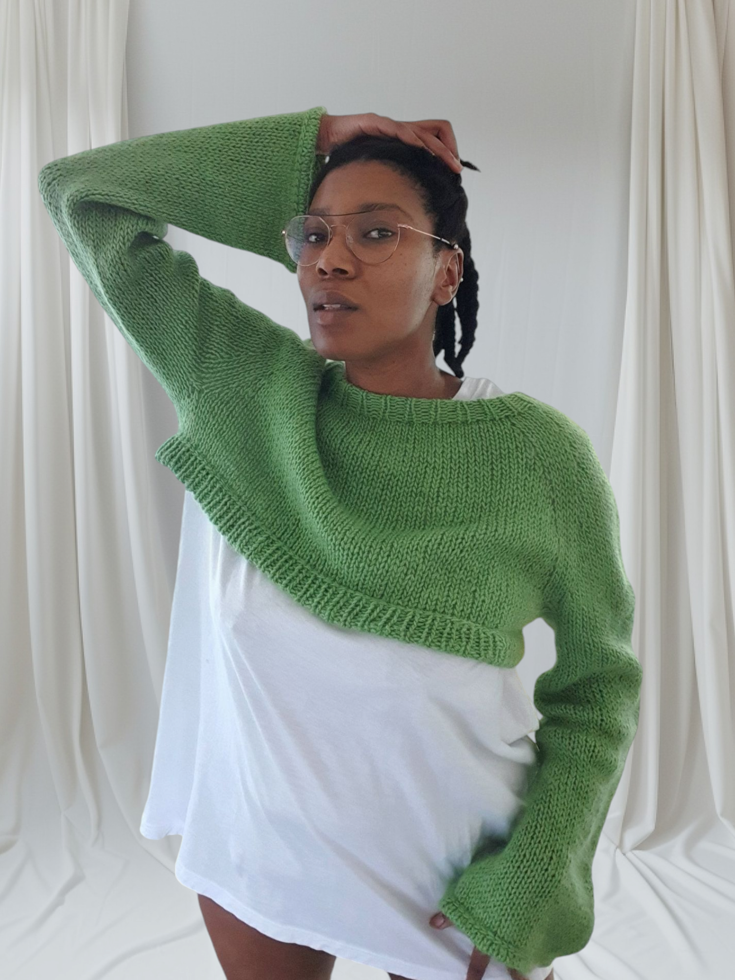 Le Pull court mohair